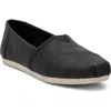 Toms Classic Alpargata Slip-on In Black Leather