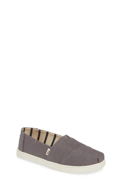 Toms Kids'  Classic Alpargata Slip-on In Grey