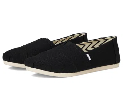 Toms Classic Alpargata With Heritage Canvas In Black