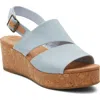 Toms Claudi Platform Wedge Sandal In Light/pastel Blue