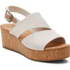 Toms Claudi Platform Wedge Sandal In Natural