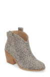 Toms Constance Womens Suede Cheetah Print Cowboy, Western Boots In Natural