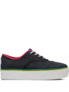 Toms Cordones Boardwalk "black Washed" Sneakers In Black