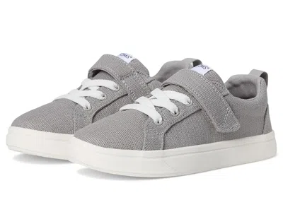 Toms Cruz Lace-up (little Kid/big Kid) Kid's Shoes Grey : 2 Little Kid M, Canvas In Gray