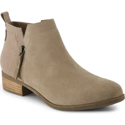 Toms Dahlia Leather Bootie In Neutral