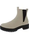 Toms Dakota Womens Leather Pull On Chelsea Boots In White
