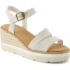 Toms Darya Platform Wedge Sandal In Natural