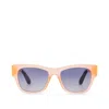 Toms Devon Peach Traveler Sunglasses In Orange