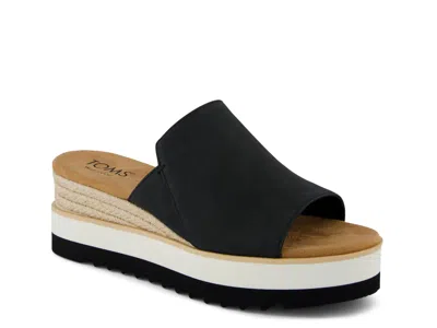 Toms Diana Espadrille Wedge Sandal In Black
