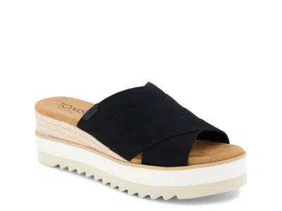 Toms Diana Espadrille Wedge Sandal In Black