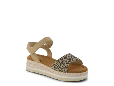 Toms Diana Espadrille Wedge Sandal Kids' In Beige/khaki