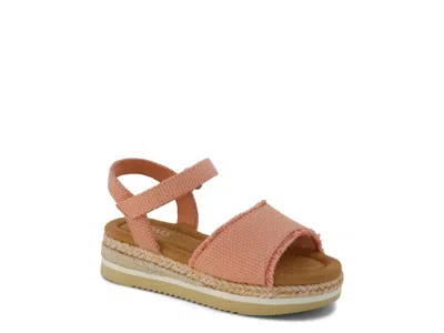 Toms Diana Espadrille Wedge Sandal Kids' In Pink