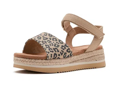 Toms Diana (little Kid/big Kid) Girl's Shoes Leopard : 2 Little Kid M, Synthetic In Brown