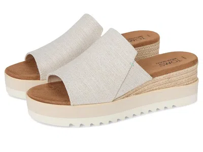 Toms Diana Mule Womens Usnatural Yarn Dye Slip On Wedge Heel Sandals Gal658 In Multi