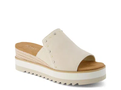 Toms Diana Mule Espadrille Wedge Sandal In Neutral