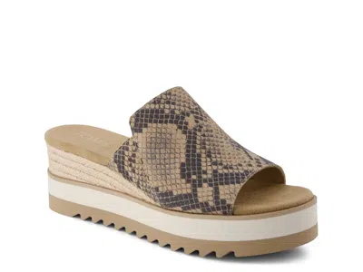 Toms Diana Mule Espadrille Wedge Sandal In Animal Print