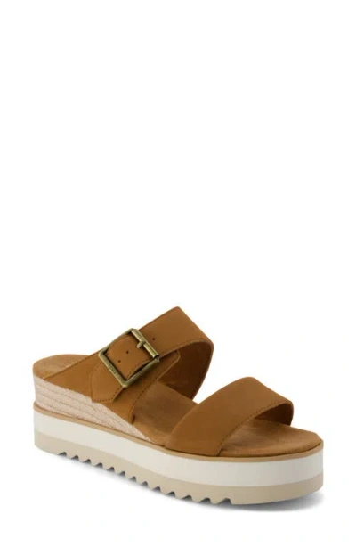 Toms Diana Platform Slide Sandal In Brown