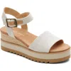 Toms Diana Platform Wedge Sandal In Brown