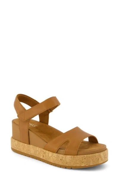 Toms Diana Platform Wedge Sandal In Brown