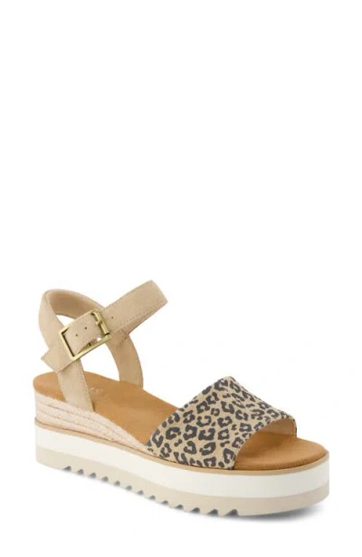 Toms Diana Platform Wedge Sandal In Brown