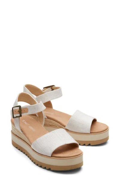 Toms Diana Platform Wedge Sandal In Natural Yarn Dye
