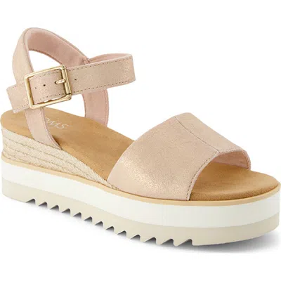 Toms Diana Platform Wedge Sandal In Pink