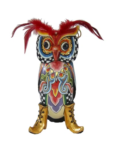 Toms Drag Feather-owl Decoration In Yellow