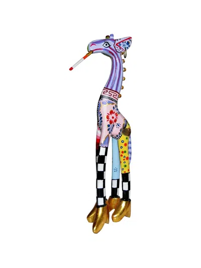 Toms Drag Gloria Giraffe Ornament In Purple