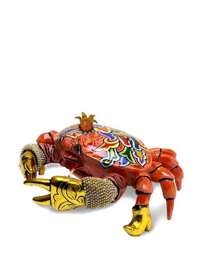 Toms Drag Painted Crab Figurine In Red