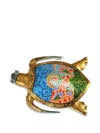 Toms Drag Patterned Turtle Sculpture (32cm X 26cm) In Gold