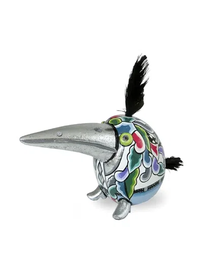 Toms Drag Silver-beak Bird Sculpture (15cm X 7cm)