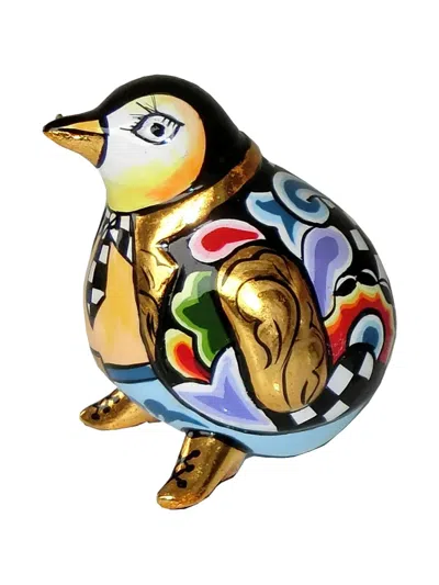 Toms Drag Small Finn Penguin Ornament (9 Cm) In Black