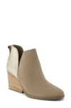Toms Women's Eliza Metallic Cutout Wedge Booties In Dune Suede,metallic Suede