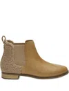 Toms Ella "beige" Shearling-panel Chelsea Boots In Brown