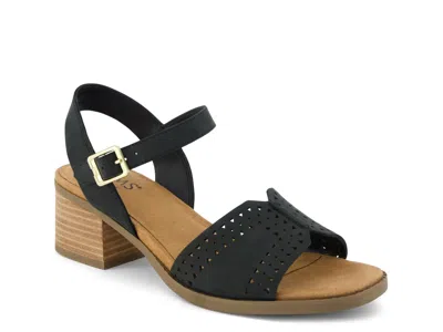Toms Eloise Heeled Open Toe Sandal In Black
