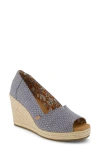 Toms Essential Wedge Pump In Blue
