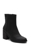 Toms Women's Evelyn Stacked Block Heel Booties In Black Night