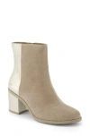 Toms Evelyn Bootie In Dune Suede / Metallic Suded