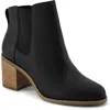 Toms Evelyn Chelsea Boot In Black Leather