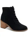 Toms Evelyn Lace-up Bootie In Black