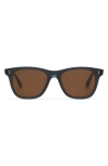 Toms Fitzpatrick 52mm Polarized Rectangular Sunglasses In Black Teal Satin Crystal