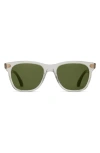 Toms Fitzpatrick 52mm Polarized Rectangular Sunglasses In Green/clear