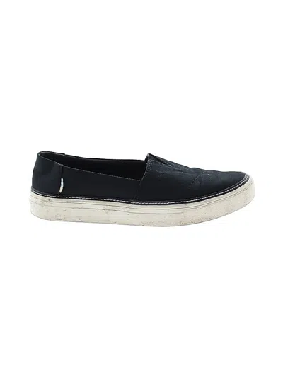 Pre-owned Toms Flats In Black