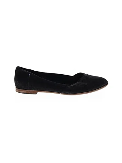 Pre-owned Toms Flats In Black