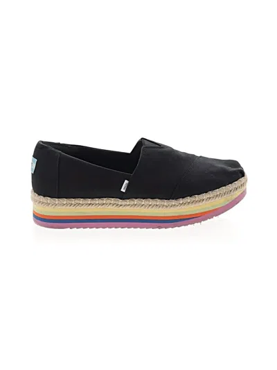 Pre-owned Toms Flats In Black