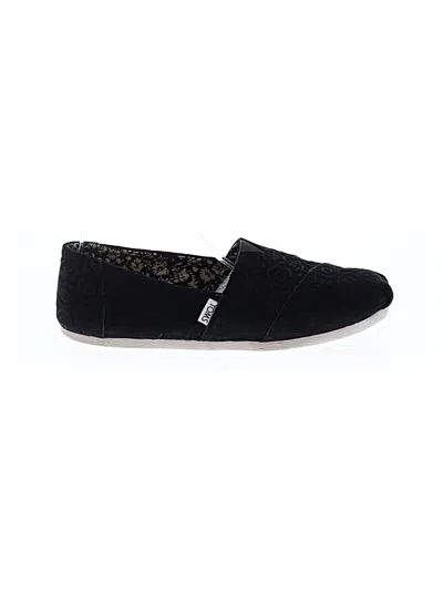 Pre-owned Toms Flats In Black