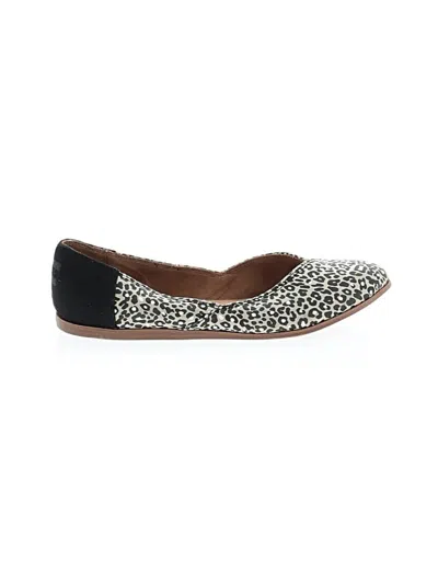 Pre-owned Toms Flats In Black