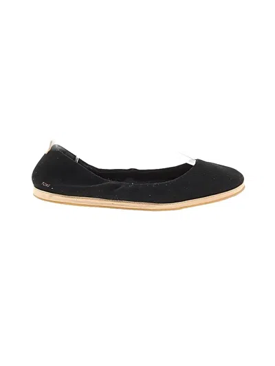 Pre-owned Toms Flats In Black