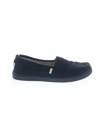 Pre-owned Toms Kids' Flats In Black