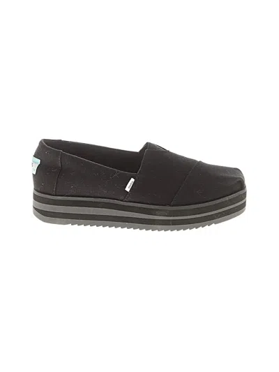 Pre-owned Toms Flats In Black